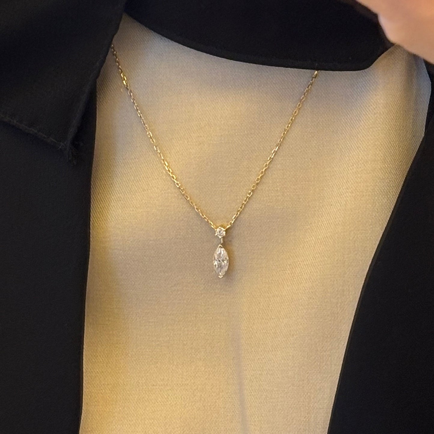 Marquise Moissanite Necklace