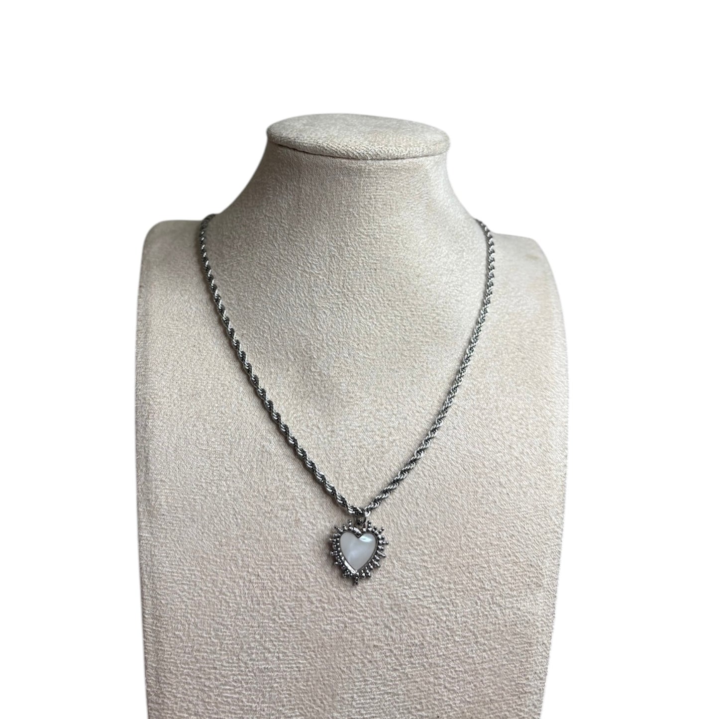 Mother of Pearl Heart Necklace
