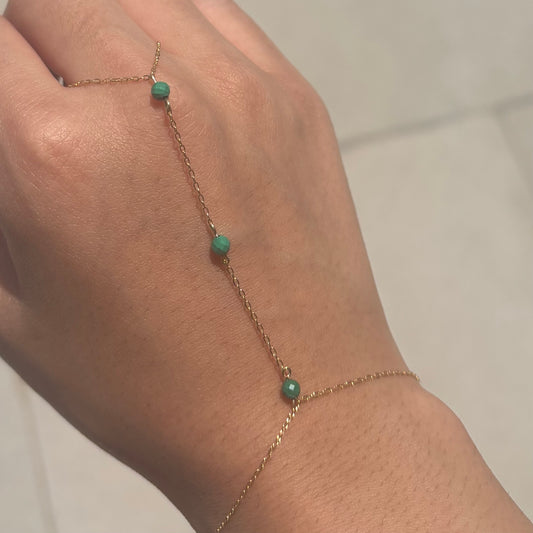 Malachite hand chain