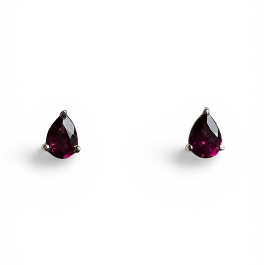 Rhodolite Garnet Stud Earrings