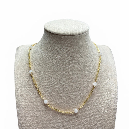 Gemstone choker - gold plated