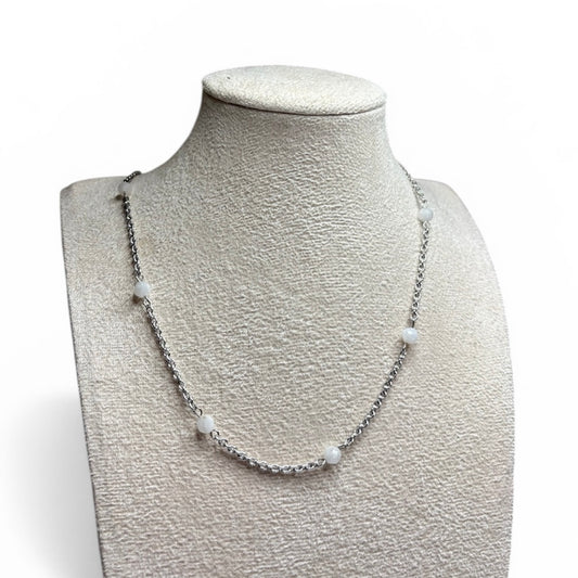 Moonstone Choker - Silver