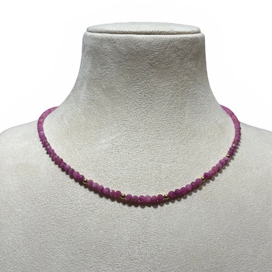 Pink Sapphire Choker - 18K gold