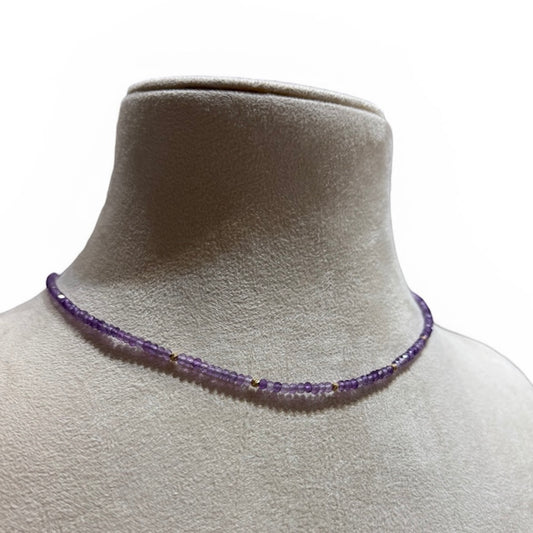 Amethyst Choker - 14K gold