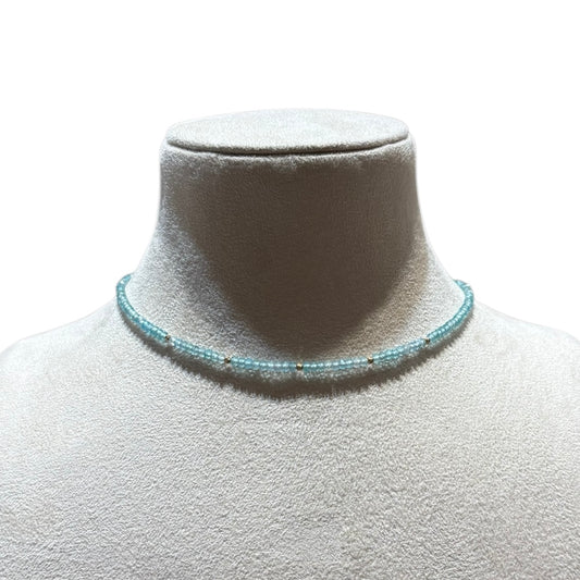 Blue Apatite Choker - 14K gold