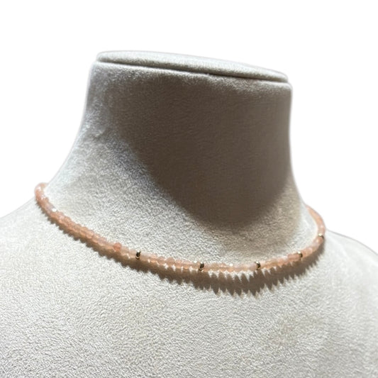 Rose Quartz Choker - 14K gold