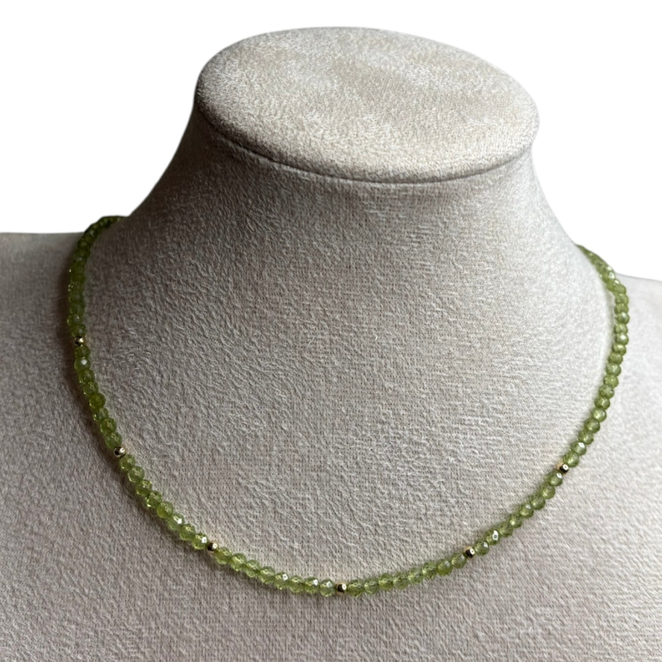 Peridot Statement Beaded Choker