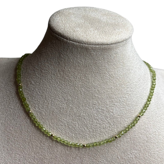 Peridot Statement Beaded Choker